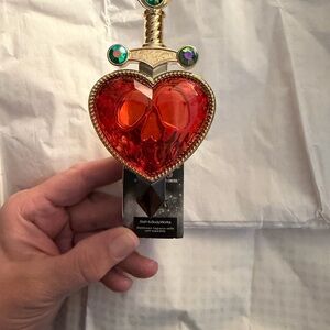 Bath & Body Works  Evil Queen Gold and Red Heart Sword Decor wall flower holder